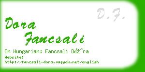 dora fancsali business card